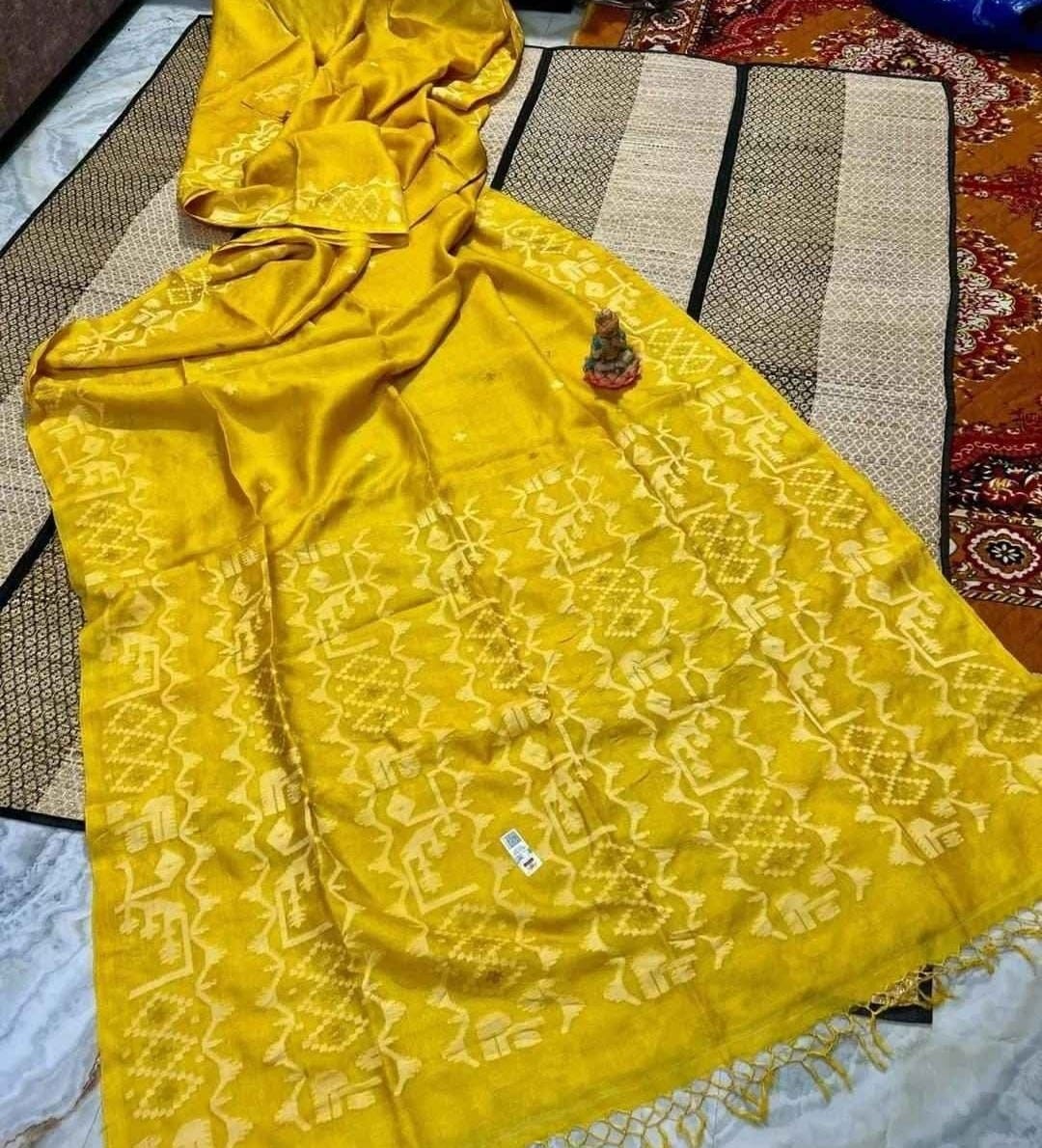 Pure Gicha Tussar Jamdani Silk Saree with Blouse Piece – Multiple Colors