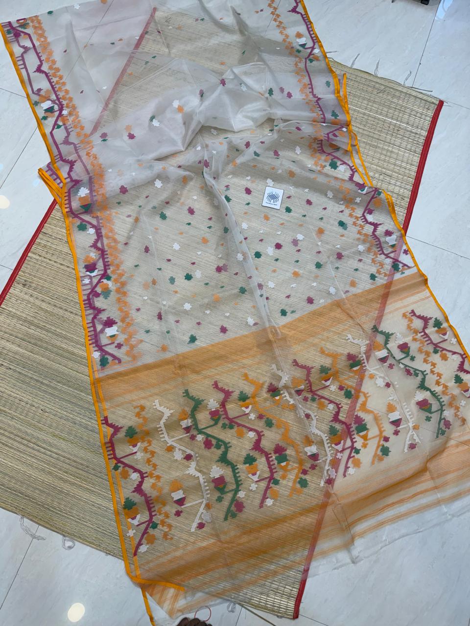Pure Reshome Needle Work Jamdani Sarees | Zyanira