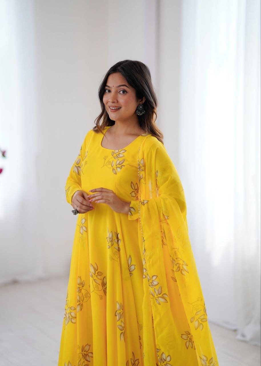 Gowns Georgette With Dupputa | Zyanira