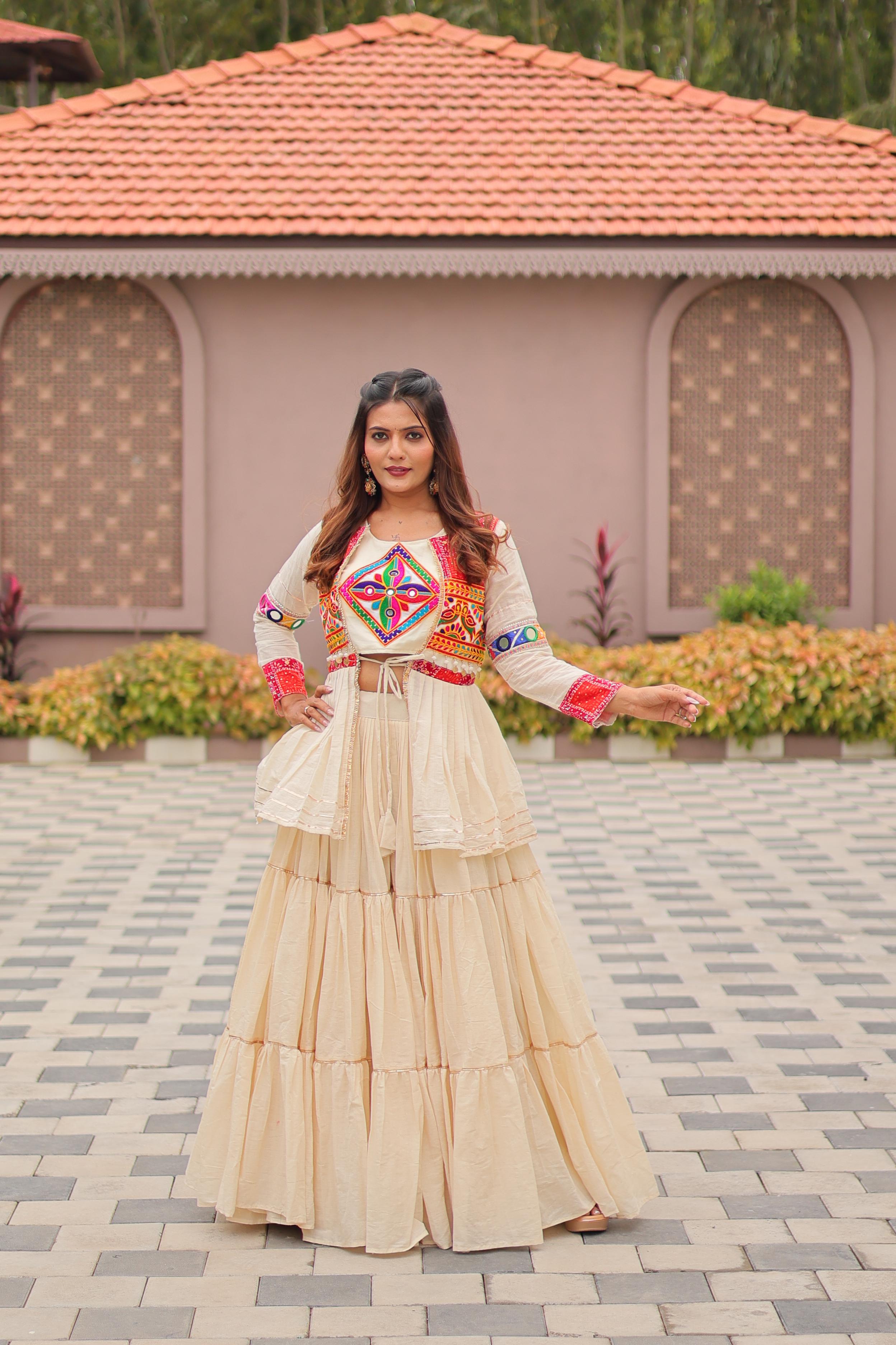Special Gamthi Work Lehenga Choli | Pure Cotton | Zyanira