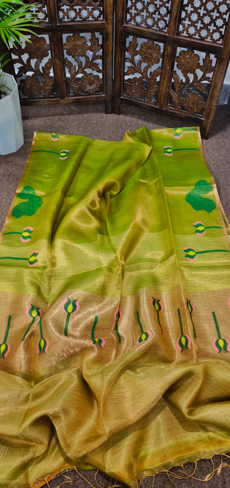 Tissu Maslin Jamdani Sarees | Tested Zari | Pure Reshome Needle Work | Zyanira