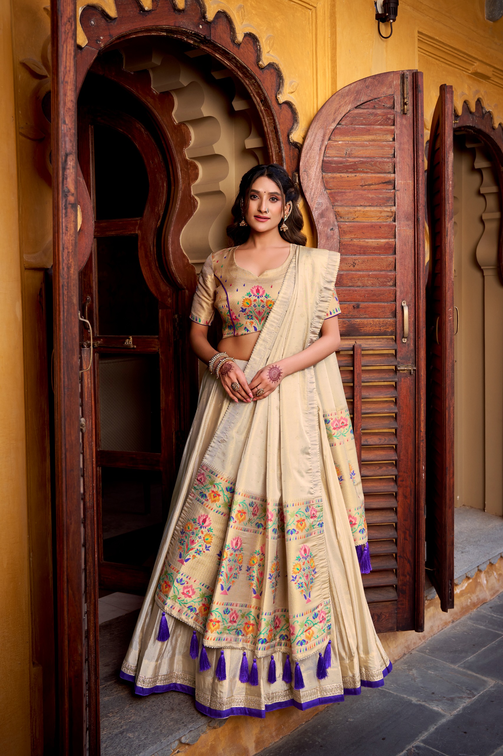 Festival Outfit Paithani lehenga | Paithani Zari Weaving | Fabric Shimmer | Zyanira