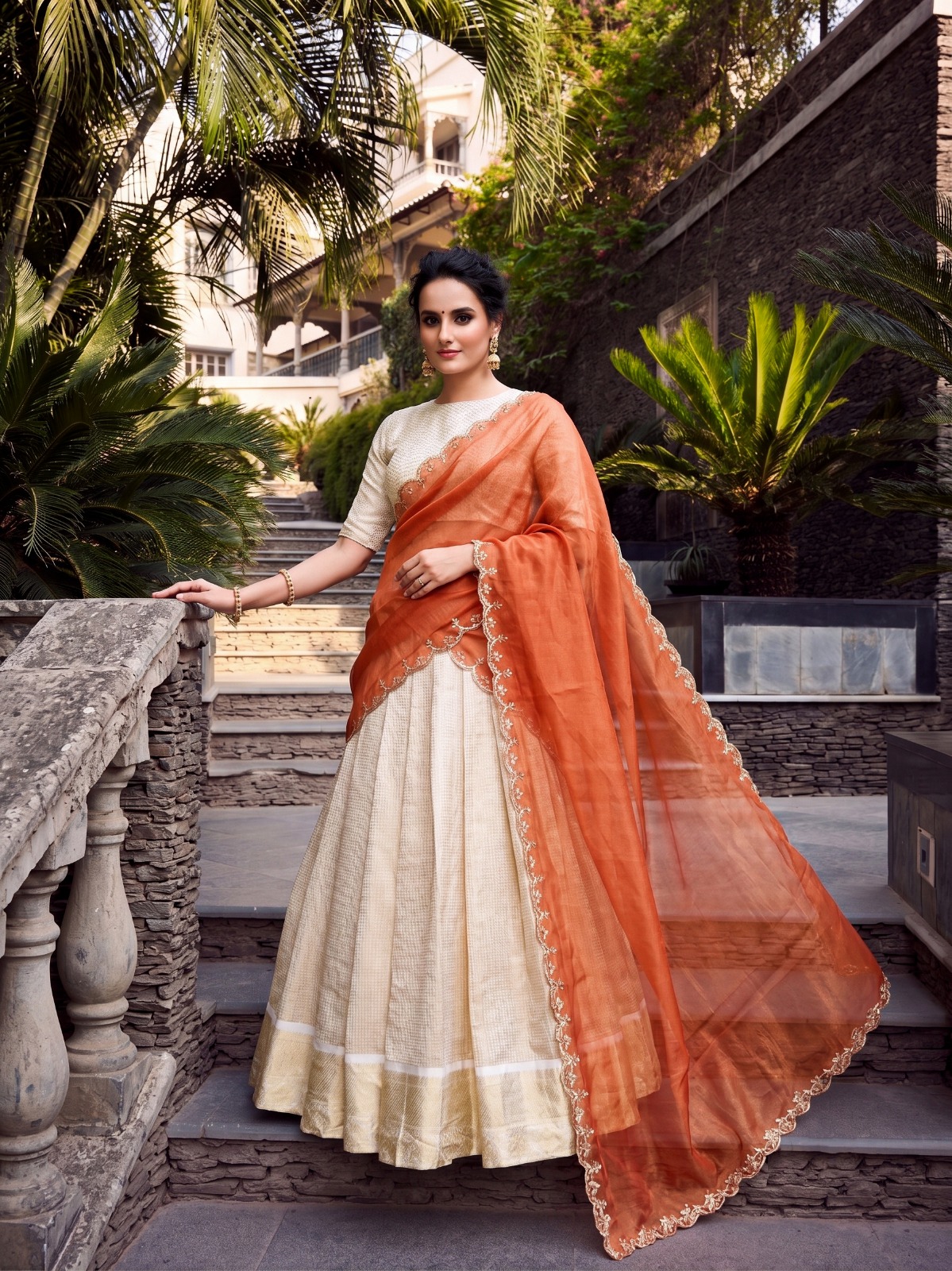 Lehengas Fabric Jacquard Chex | Zari Weaving Work | Zyanira