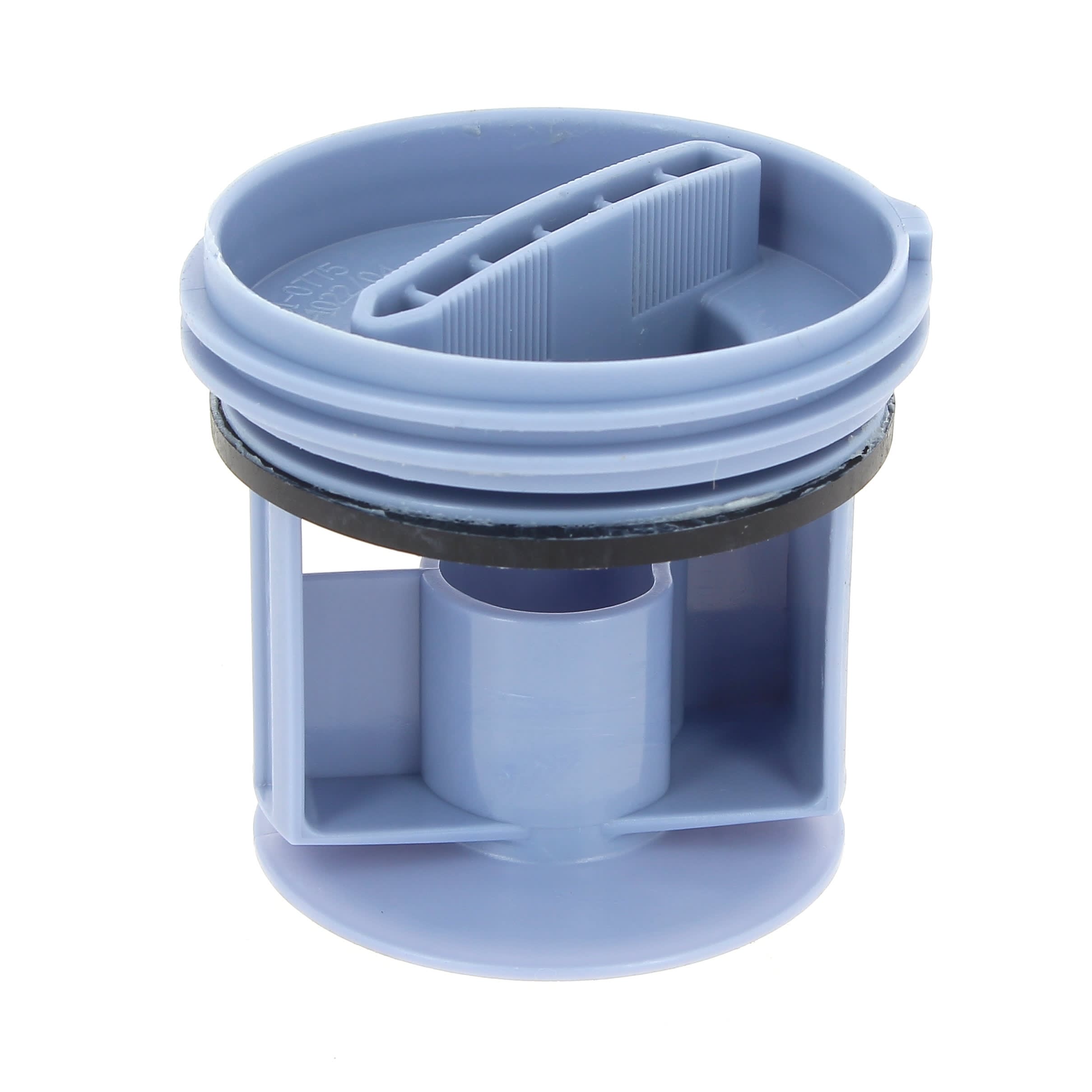 Filtre à Peluches Bouchon Vidange Lave-Linge 2 Pièces - Compatible Bosch Siemens IQ100 IQ500 - ABS Blanc 75mm