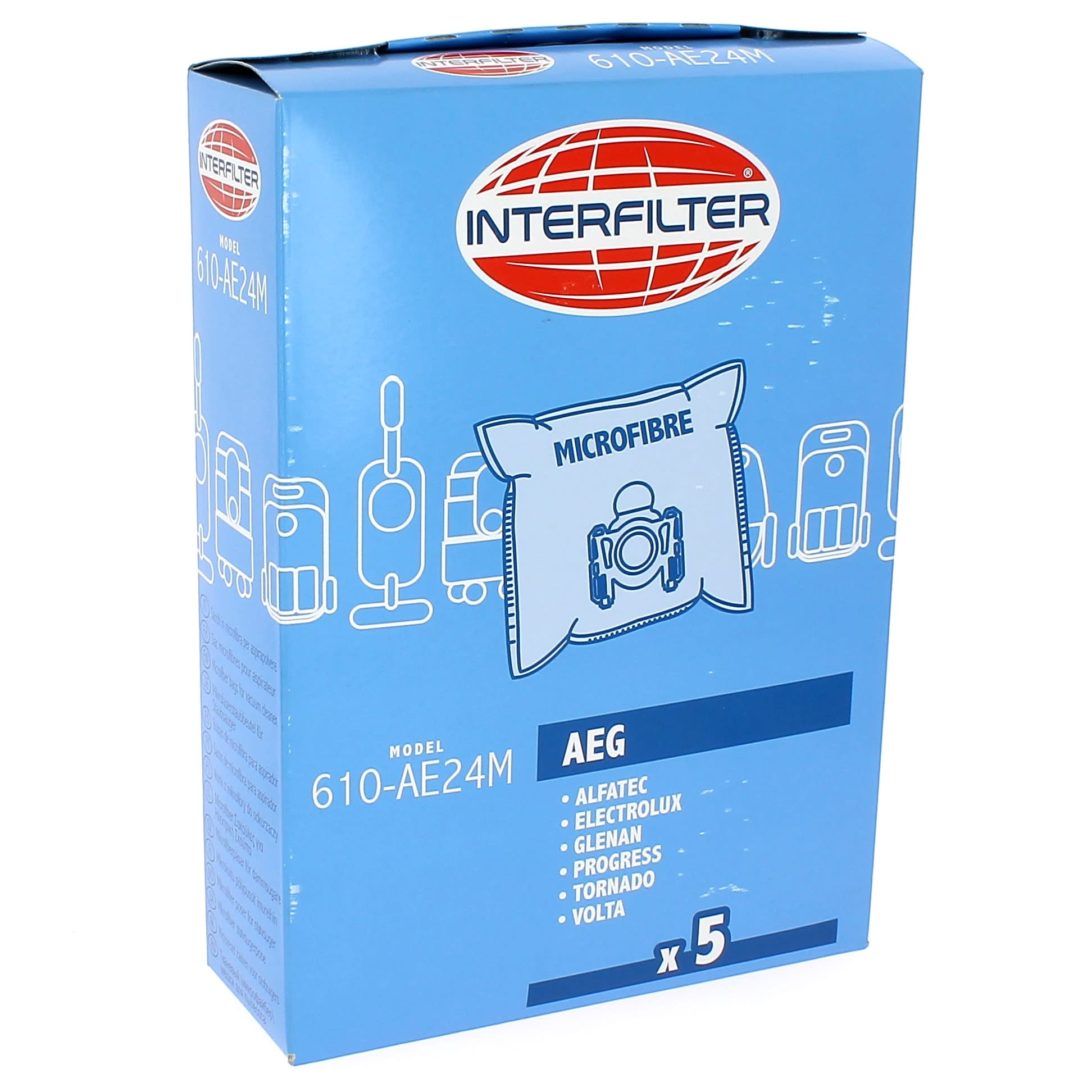 Boîte de 5 sacs microfibres Aspirateur PROLINE VC600