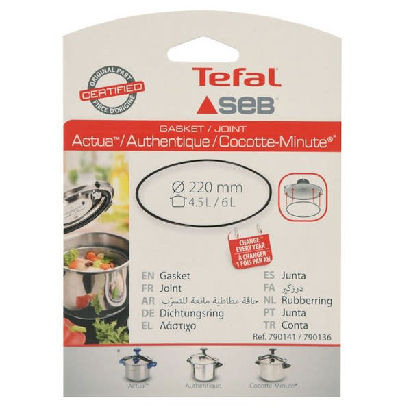 Joint Seb cocotte 4,5/6L, Alu, Inox, 790141, Pièce origine