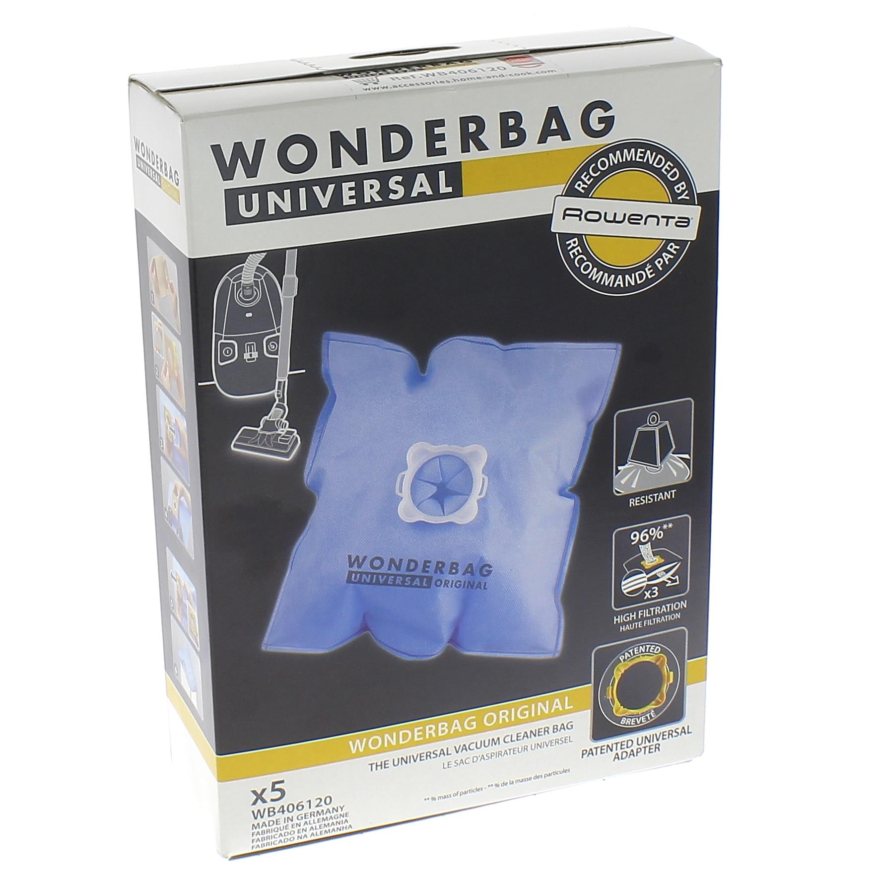 Sacs wonderbag par 5 wb406120 pour Aspirateur Rowenta Livraison