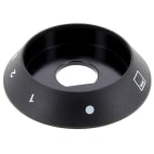 Collerette bouton thermostat noire Collerette bouton thermostat noire image