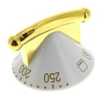 Bouton thermostat blanc et doré 320°c Bouton thermostat blanc et doré 320°c image
