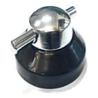 Bouton programmateur noir et inox Bouton programmateur noir et inox image