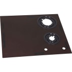 Dessus verre de table de cuisson noir 590x520mm 140249950019 Dessus verre de table de cuisson noir 590x520mm 140249950019 image