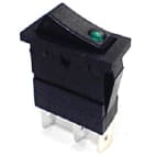 Interrupteur 3 cosses noir voyant vert Interrupteur 3 cosses noir voyant vert image