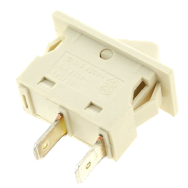 Interrupteur 2 cosses blanc impulsion grand format (2 / 2)