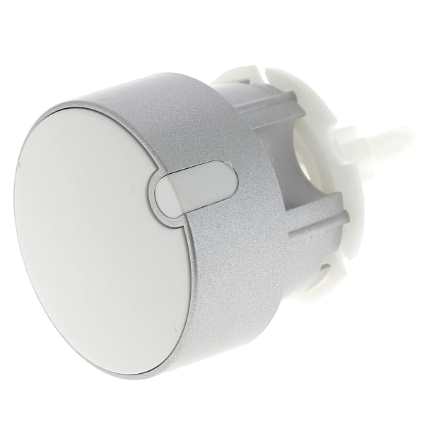 Bouton programmateur gris et blanc grand format (1 / 2)