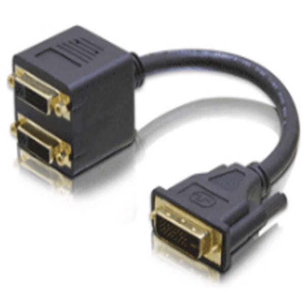 Adaptateur dvi 1 femelle - 2 males grand format (1 / 1)