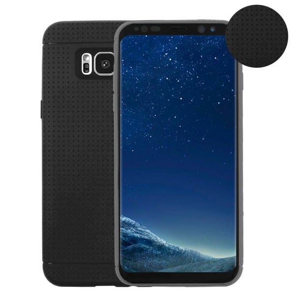 Coque perforee noire samsung s8+ grand format (1 / 1)