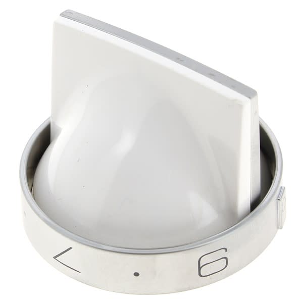 Bouton de plaque blanc/inox 12h grand format (1 / 3)