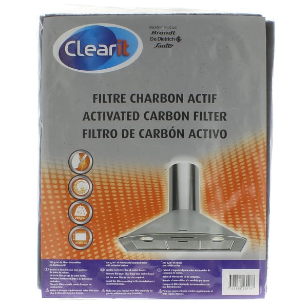 Filtre charbon 57x47cm universel grand format (1 / 2)