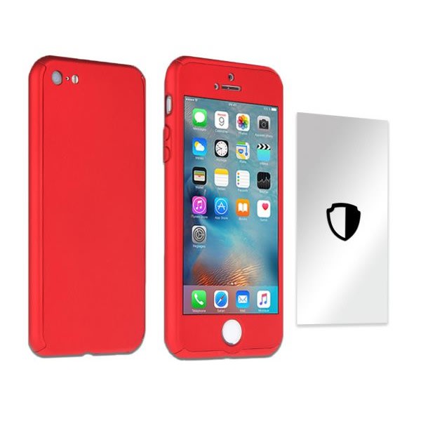 Coque 360°rouge pour iphone 7 plus grand format (1 / 1)