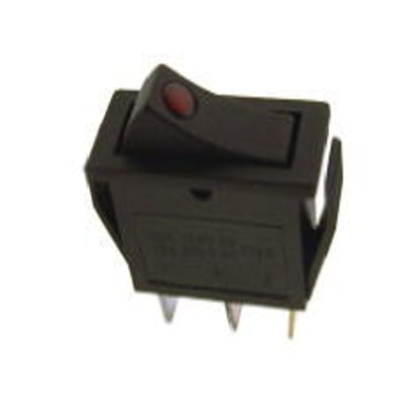 Interrupteur 3 cosses noir voyant rouge grand format (1 / 1)
