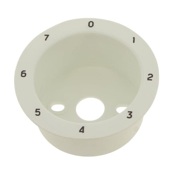 Disque bouton thermostat 0 a7 blanc grand format (1 / 2)