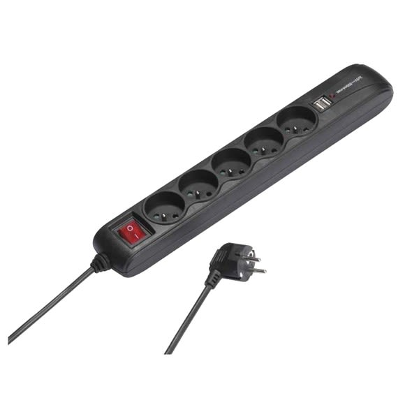 Bloc 5 prises 16a + 2 prises usb grand format (1 / 1)