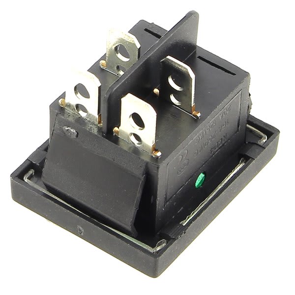 Interrupteur 4 cosses vert protege grand format (2 / 3)