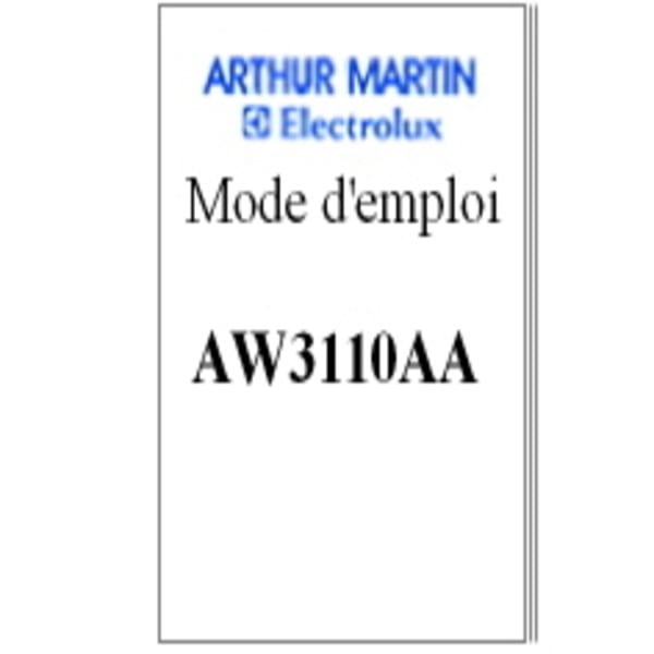 Mode d'emploi aw3110aa grand format (1 / 1)