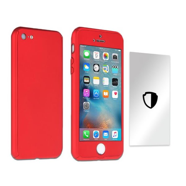 Coque 360°rouge pour iphone 7 grand format (1 / 1)