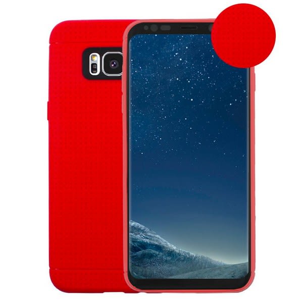 Coque perforee rouge samsung s8 grand format (1 / 1)