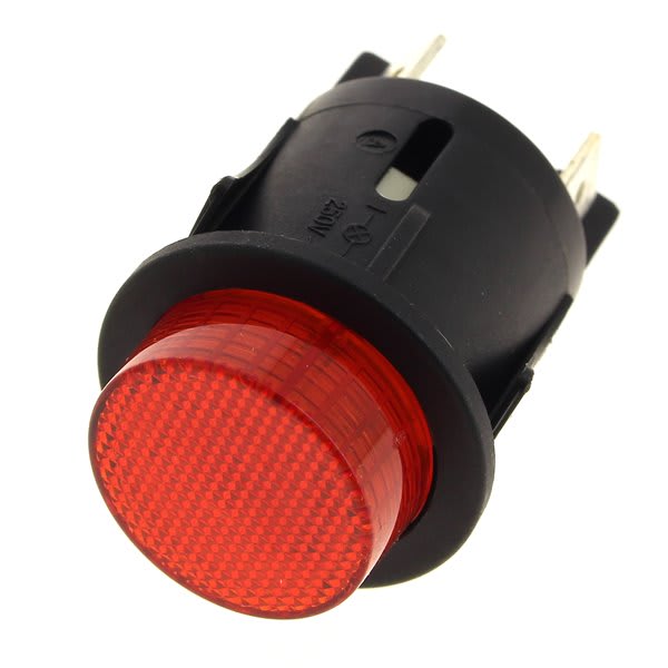 Interrupteur poussoir rouge grand format (1 / 2)