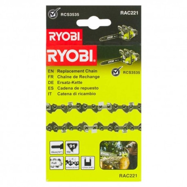 Chaine Ryobi 52 maillons 3/8" RAC221 grand format (1 / 2)