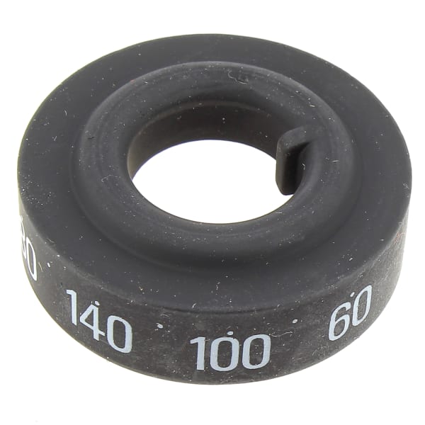 Collerette de bouton thermostat noir grand format (2 / 2)