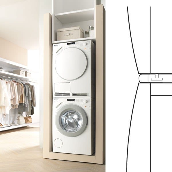 Meuble superposition lave linge sèche linge