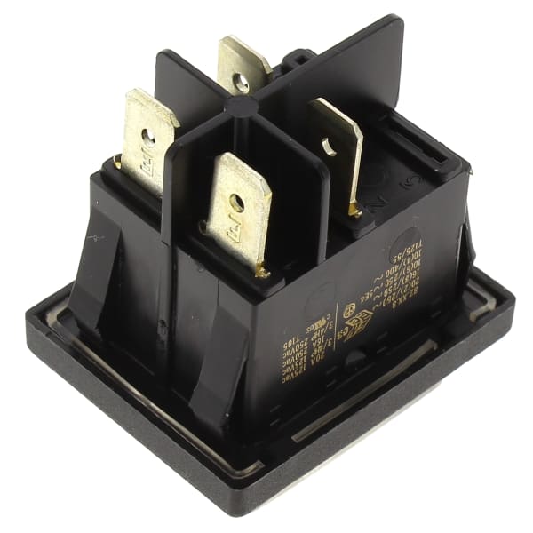 Interrupteur 4 cosses noir protege 490872 grand format (2 / 2)