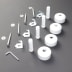 Kit support mural long blanc, 098896 (1 / 1)