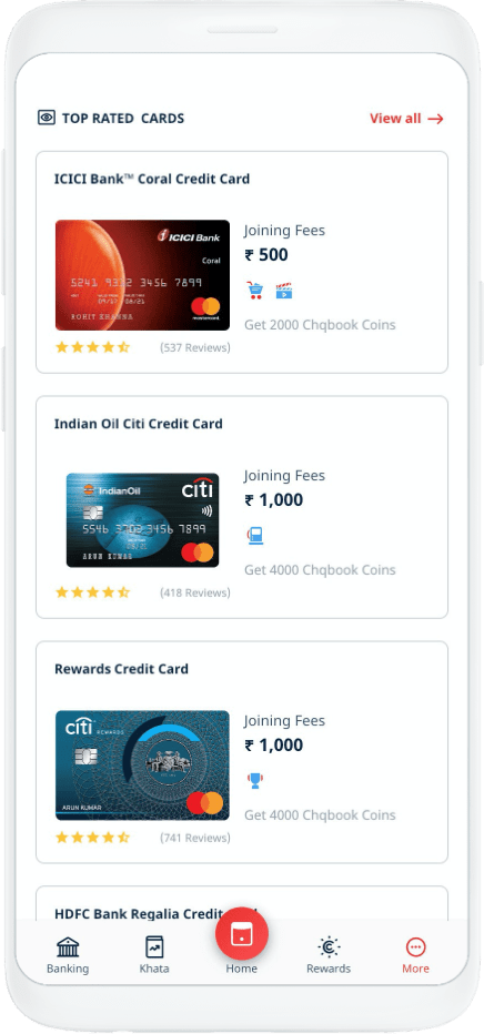 Apply for Credit Card Online | Chqbook.com