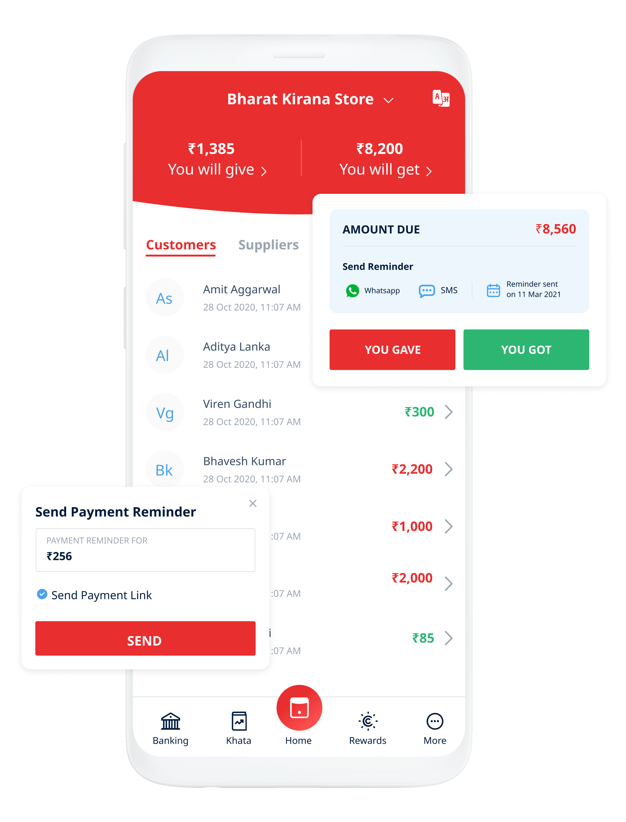 Chqbook Khata - Manage your customers, orders and payments.