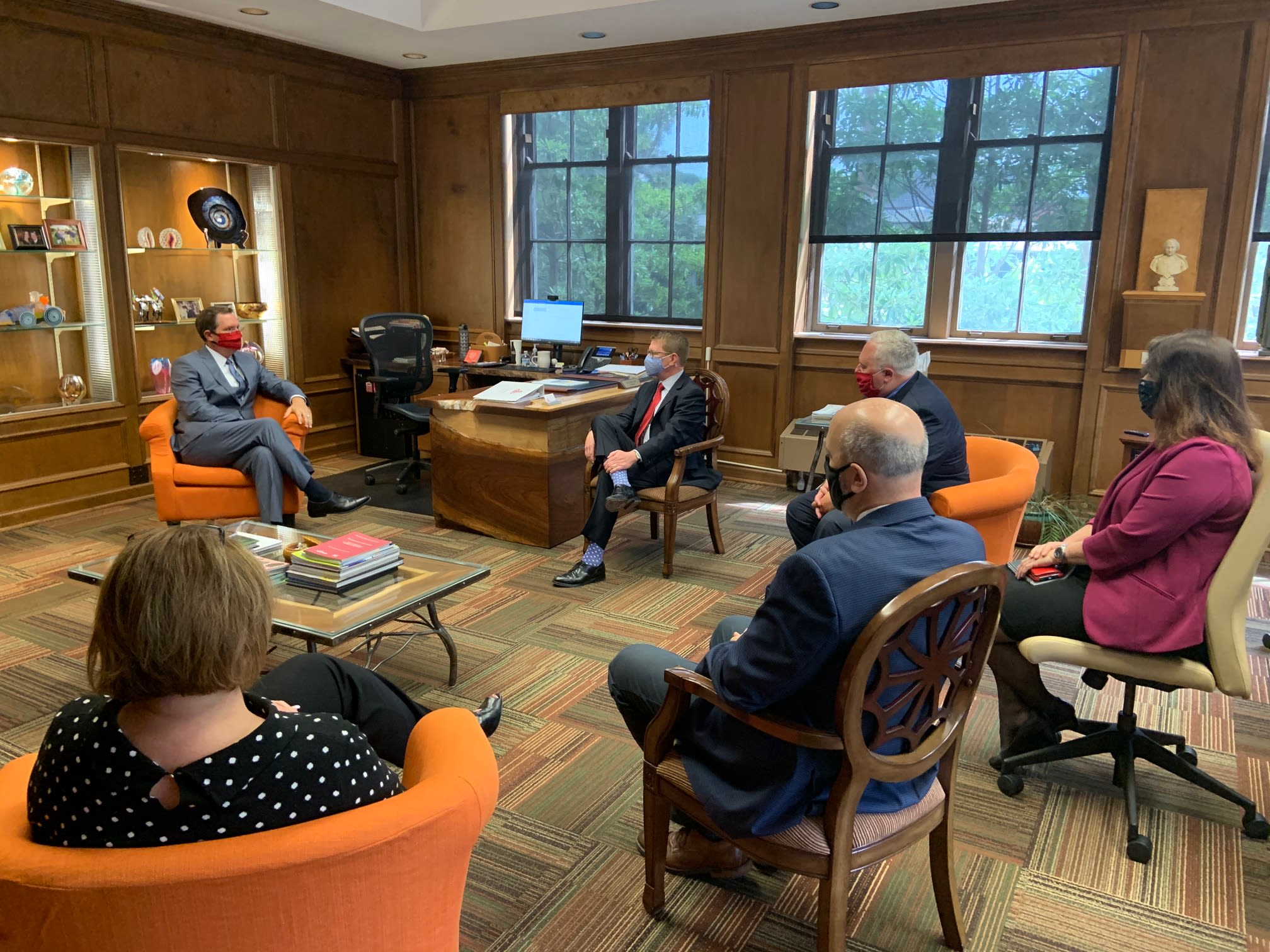 Speaker of the TN House of Representatives, Cameron Sexton, visits with CBU leaders.