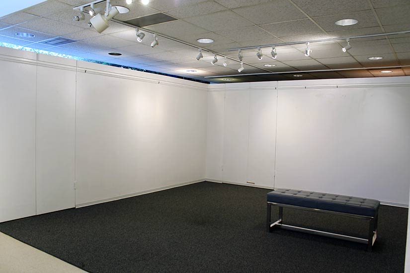 View of the far wall and short gallery wall of the Beverly and Sam Ross Gallery