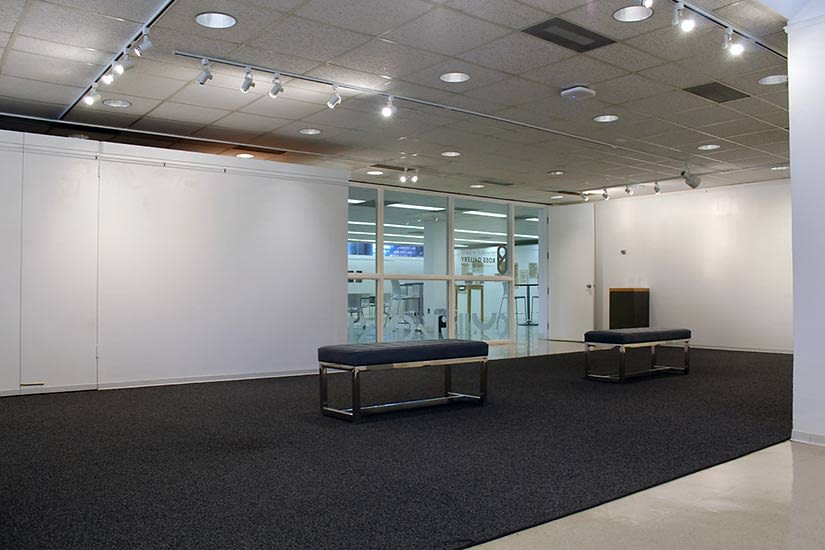 View inside the gallery from the opposite corner to the entrance to the Beverly and Sam Ross Gallery