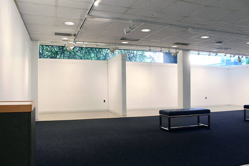 View of the main gallery from the entrance into the Beverly and Sam Ross Gallery