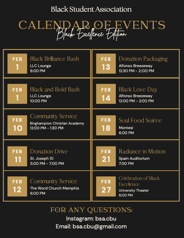 Black Event Programme Celebrating Black Excellence: CBU’s Black History Month Events ...