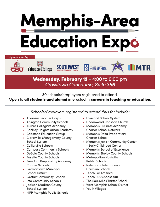 Memphis-Area Education Expo: Bringing Schools & Future Educators ...