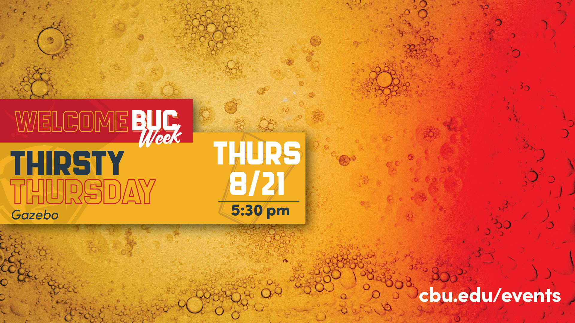 Thirsty Thursday graphic with date August 21