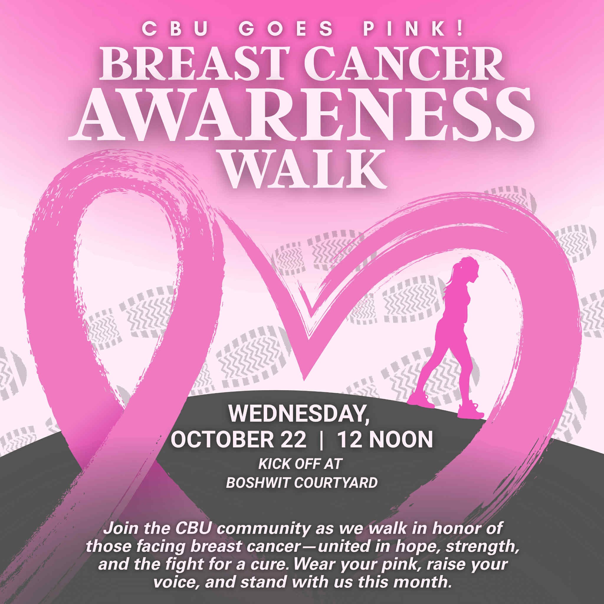 CBU Goes Pink Image with date of the Walk