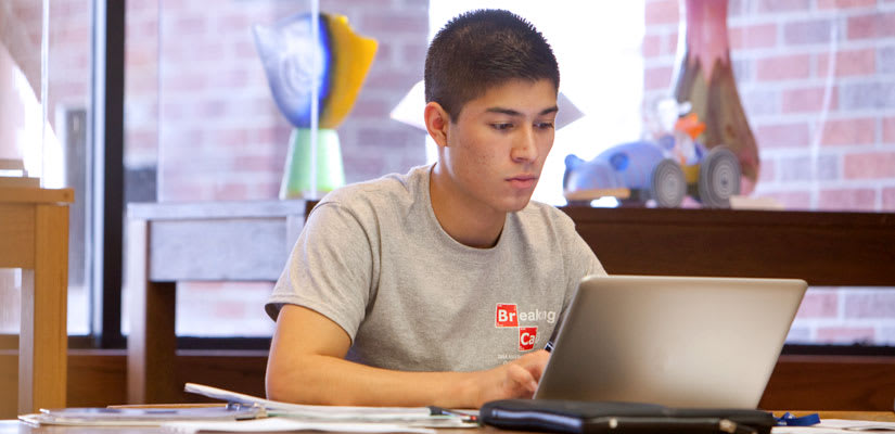 International Student on Laptop