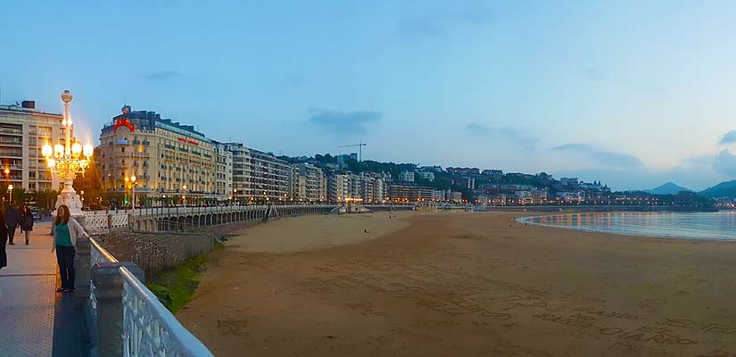 Beach with buildings in the distance
