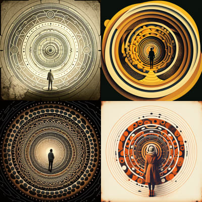 Jesus teaching and blessing, depicted as the true image of God, surrounded by people and creation