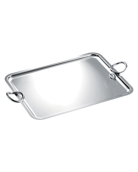 Rectangular tray with handles 53x42cm Vertigo  Silver plated